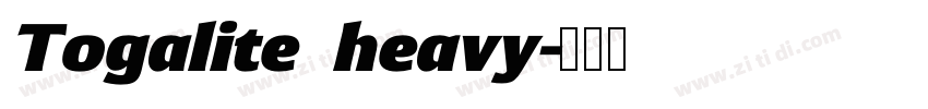 Togalite   heavy字体转换